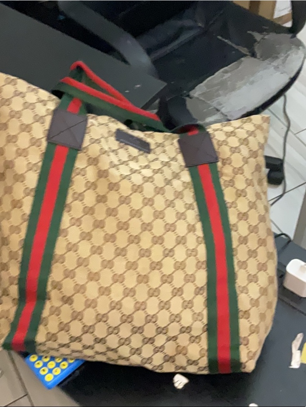 Gucci canvas tote